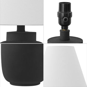 Elinore 24.5" Minimalist Scandinavian Resin/Iron Ginger Jar LED Table Lamp - JONATHAN Y